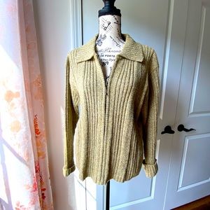 Kamal Yellow/Black sweater. Size L